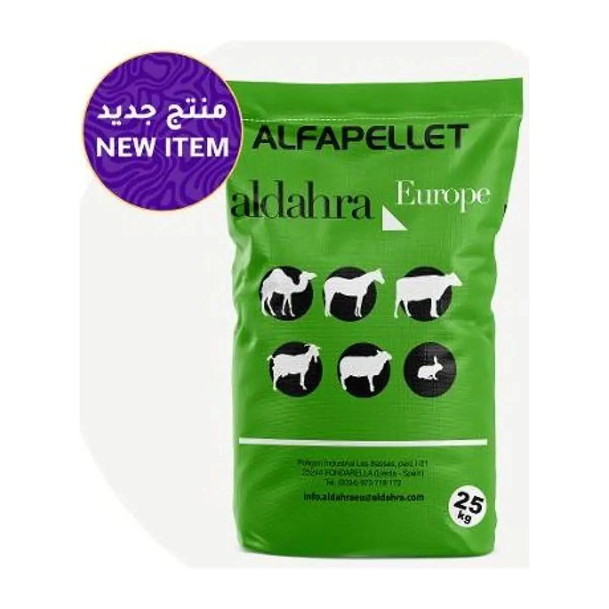Alfapellet alfalfa pellets 25 kg bag (Spain)