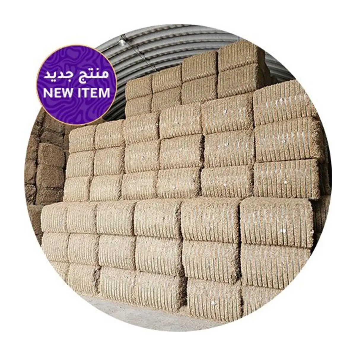 Stacked 457 kg corn silage bales