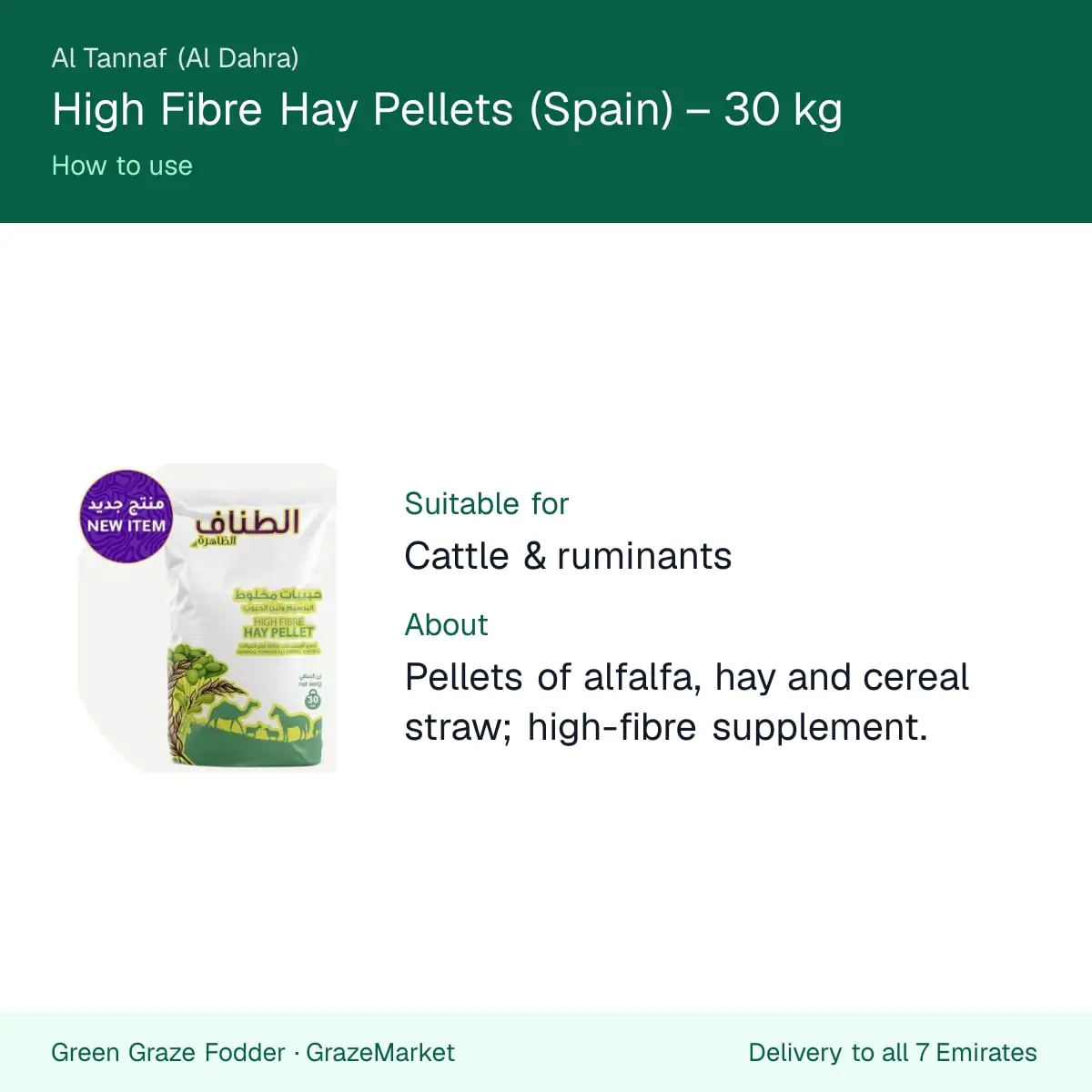 How to use high fibre hay pellets: pellets of alfalfa, hay and cereal straw for cattle and ruminants