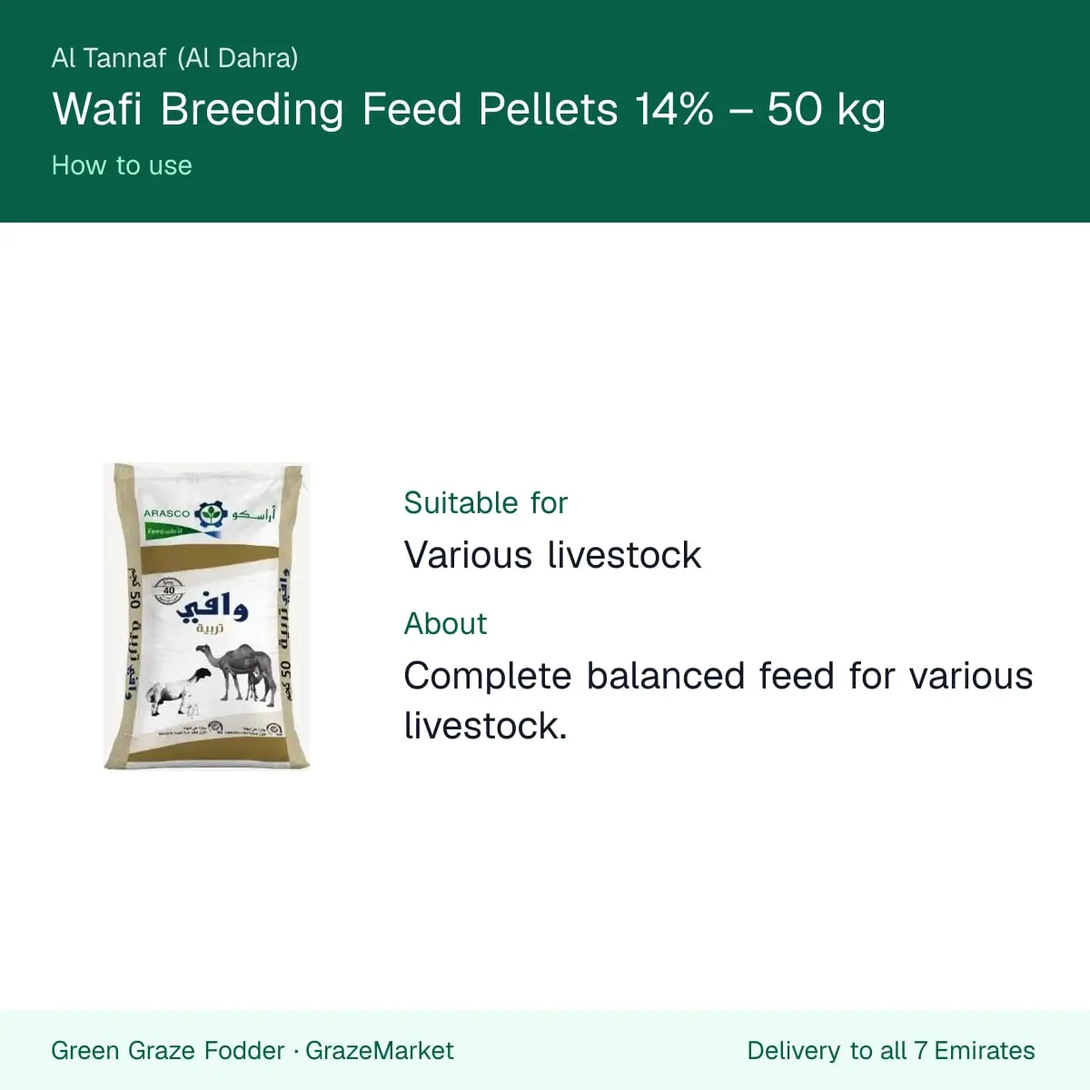 How to use Wafi breeding feed: complete balanced feed for various livestock